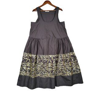 Rachel Comey Dress Women's M/L Gray Gold Sequin Minimalist Modest Lagenlook